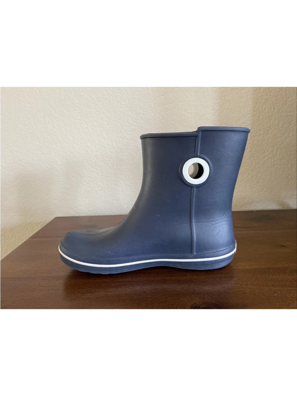 Crocs Jaunt Shorty Rain Boots Pull On Shoes Booties Womens Sz 7 Navy Blue 15769 - Picture 6 of 14